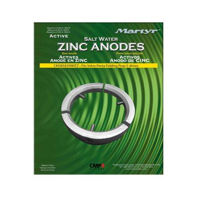 Zinc Anode Kit for Volvo Folding Prop 3-Blade Engine D2-55A
