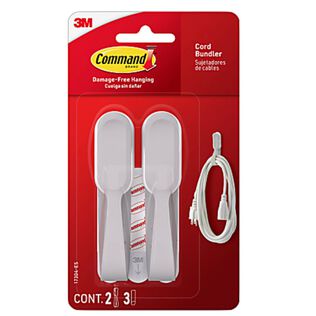 Command&trade; Cord Bundlers, 2 bundlers, 3 strips