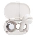 Aidack Transom Shower Hot/Cold Mixer, Warm White Cup & Lid, Small Warm White Sprayer, 10' White Rubber Hose, Chrome Aidack Handle image number 1