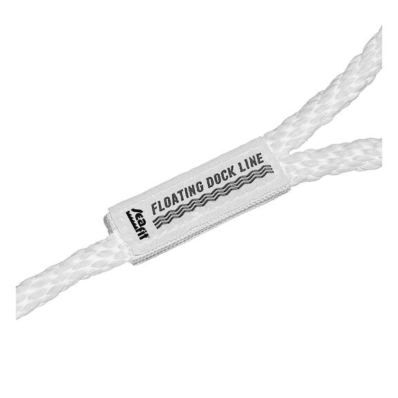 3/8" x 15' Dock Line, Solid Braid MFP, White image number 1