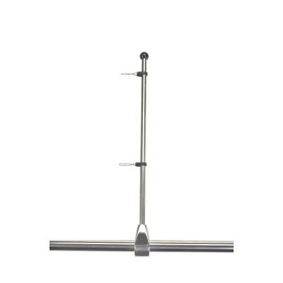 Stainless Steel Pennant Rail Mount with Staff,  17"