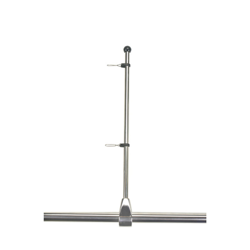 Stainless Steel Pennant Rail Mount with Staff,  17" image number 0