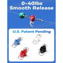 BLUEWING Zirconia Outrigger and Flat Line Release Clip Black 2pcs image number 4