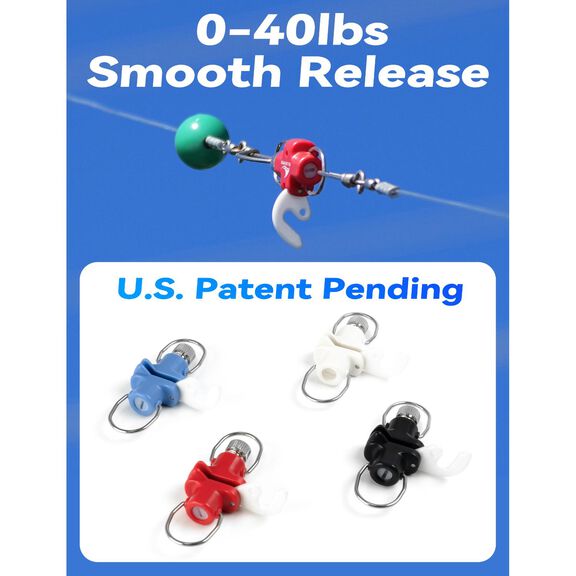 BLUEWING Zirconia Outrigger and Flat Line Release Clip Black 2pcs image number 4