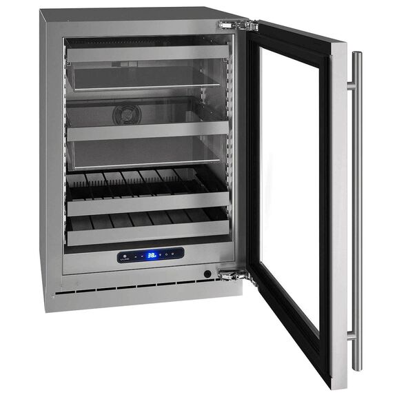 24" 5 Class Stainless Beverage Center with Lock, Right Hinge image number 1