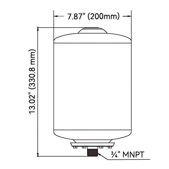 SEAFLO 2 Gallon Pre-Pressurized Accumulator Expansion Tank, 87 PSI image number 2