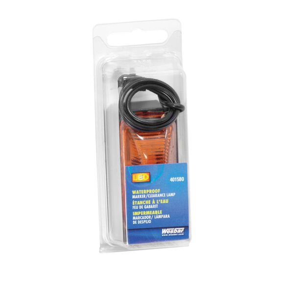 2" LED Amber Marker/Clearance Light with Base and Connector image number 1