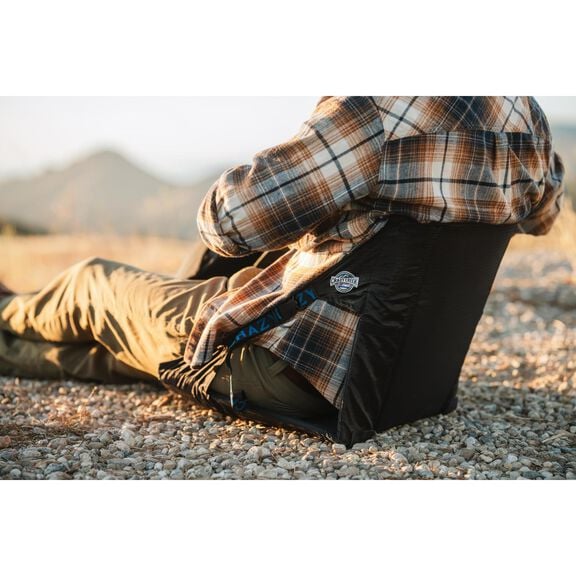 Crazy Creek Original Chair Perfect for Stadium Seats, Camping, Hiking & More, Comfort On All Terrains, Adjustable Straps, Lightweight Design, Water-Resistant, Slate image number 3