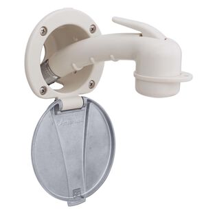 Recessed Shower Warm White Cup with Stainless Steel Lid, Small Warm White Sprayer, 10' White Rubber Hose
