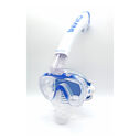 Omni Mask Snorkel Combo, White/Blue, Adult Small-Medium image number 0