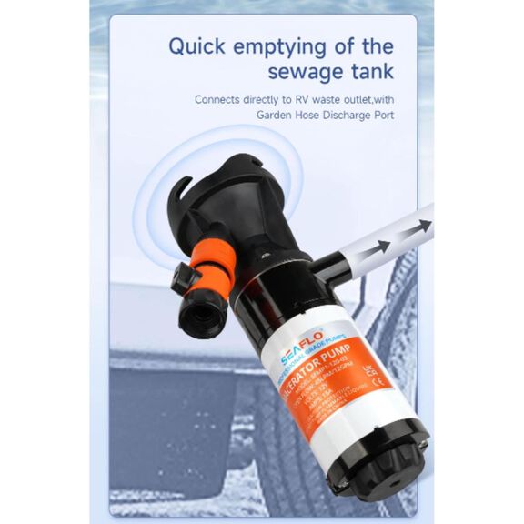 SEAFLO 03 Series 12V RV Macerator Pump 12 GPM with 3" RV Connector image number 7