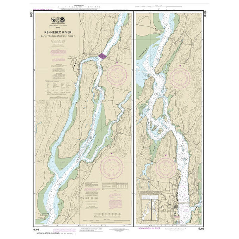 MAPTECH 13298 Kennebec River Bath to Courthouse Point West Marine