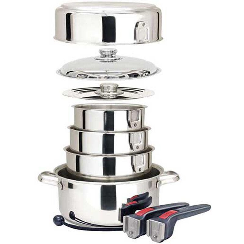 Ten-Piece Stainless-Steel Nesting Cookware Set image number 1