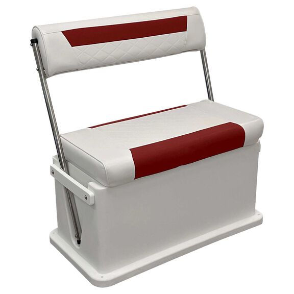 Wise 8WD437-1906 Premium Swingback Cooler/Storage Seat, 62 Quart, White / Crimson Red image number 0