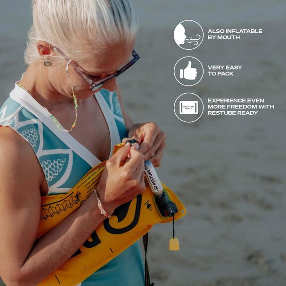 Restube Beach One-Pull Inflatable Safety Buoy Sea Blue image number 3