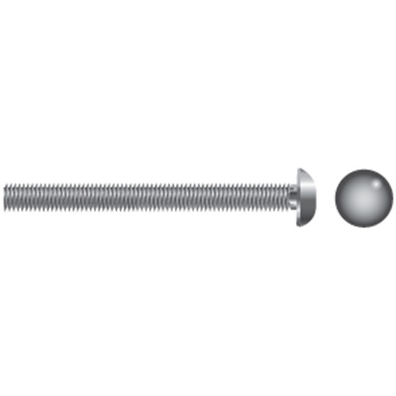 1/4-20 X 2 1/2" Stainless Steel Carriage Bolts, 25-Pack image number 0