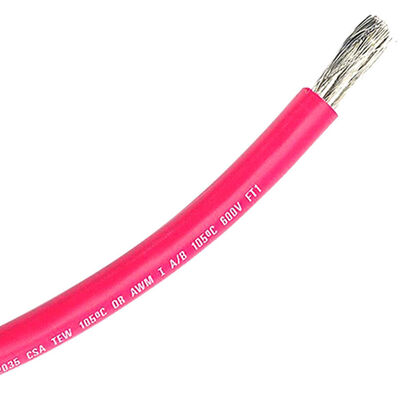 4 AWG Battery Cable, Sold per Foot up to 100', Red