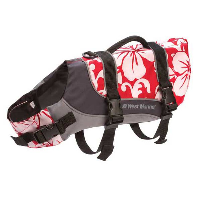 Deluxe Pet Life Jackets, Red with Flower Motif West Marine