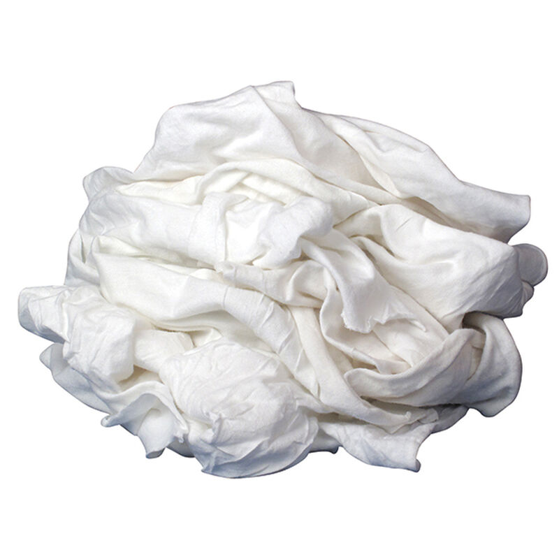 Bleached White Knit Rags, 4 lb. Box image number 0