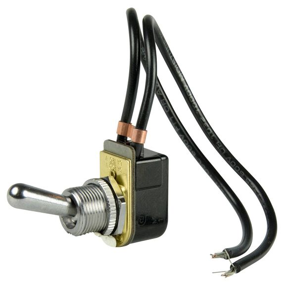 Chrome Plated Toggle Switch, Off/On, SPST image number 0