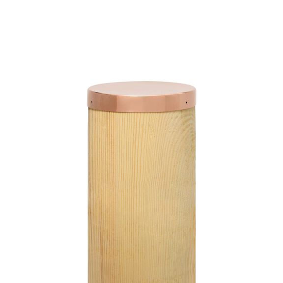 Pan 6 3/4" Diameter Solid Copper Round Post Cap image number 0