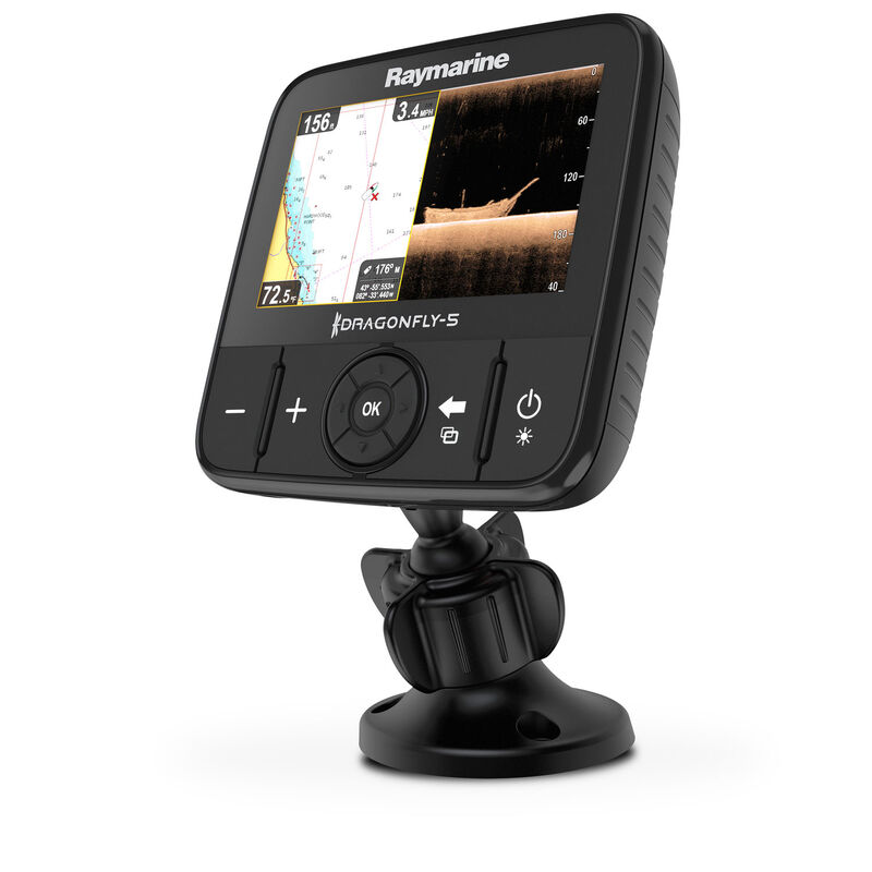 Dragonfly™ 5 Pro Fishfinder/Chartplotter Combo with Transom Mount Transducer and  Navionics+ Charts image number 0