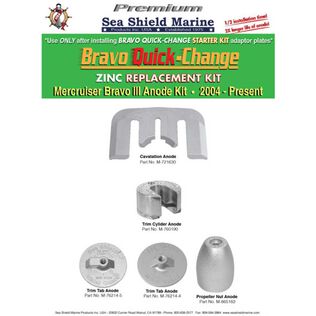 MerCruiser Bravo 3 Zinc Anode Kit, 2004-Present