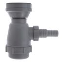 2" Drain, Trap Sink Drain, 3/4" & 1" Hose Barb, w/Strainer, w/Chain Stopper Brushed  Finish image number 4