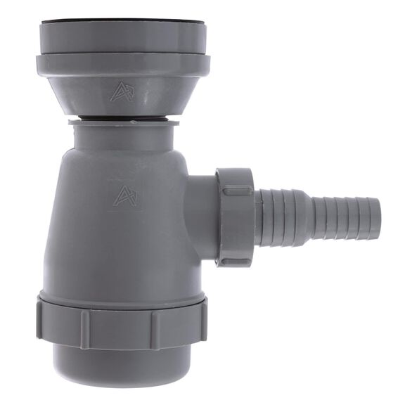 2" Drain, Trap Sink Drain, 3/4" & 1" Hose Barb, w/Strainer, w/Chain Stopper Brushed  Finish image number 4