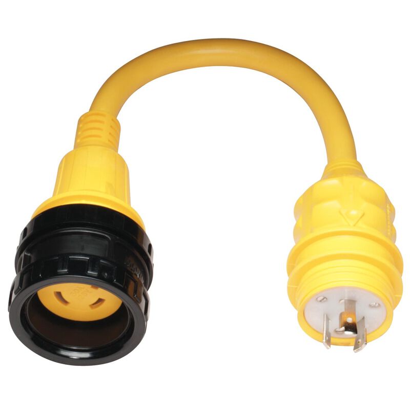 Pigtail Adapter, 20A 125V Male to 30A 125V Female West Marine