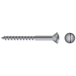 Stainless Steel Slotted Oval-Head Wood Screws