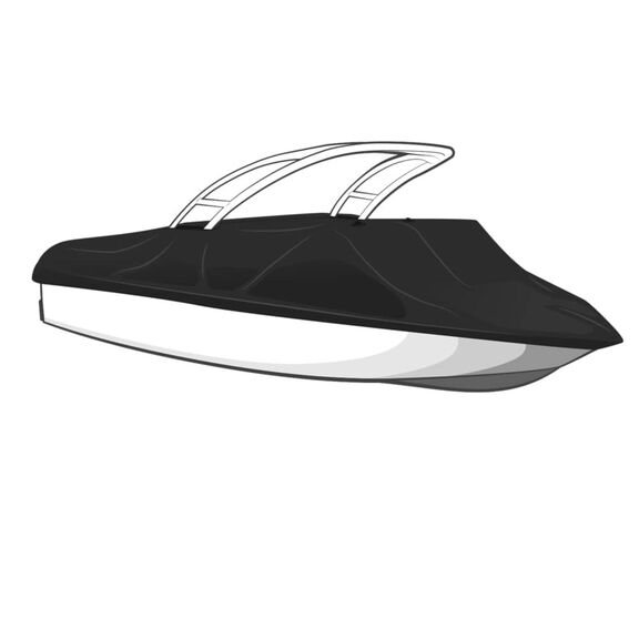 Select Fit Boat Cover for Tournament Ski/Wakeboard Boat  W/Sport Arch  - 21ft6in-22ft5in BEAM 96in- Sharkskin Plus - Sharkskin Blue image number 0
