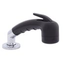 Deck-Mount Sprayer Small Black Sprayer No Hook w/Elbow, 6' Black Rubber Hose, Ultra-Low Profile Holder image number 0