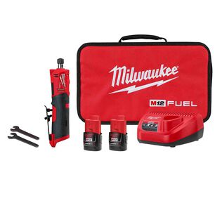 M12 FUEL&trade; Straight Die Grinder 2 Battery Kit