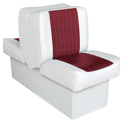 10" Base Run-a-Bout Lounge Seat, White/Dark Red