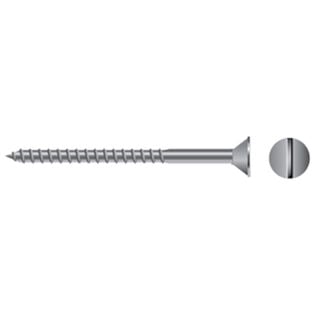 Stainless Steel Slotted Flat-Head Wood Screws