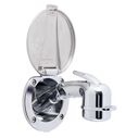 Recessed Shower Chrome Cup with Stainless Steel Lid, Small Chrome Sprayer, 10' White Rubber Hose image number 1