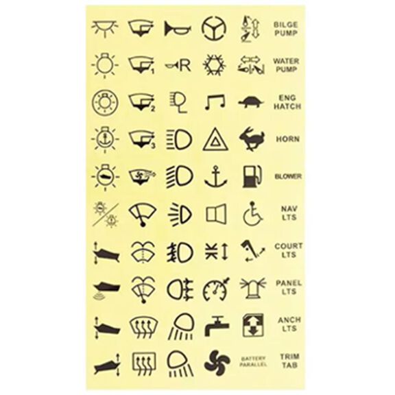 Label Stickers for C-7 Switches (60pcs Assorted Labels) image number 0