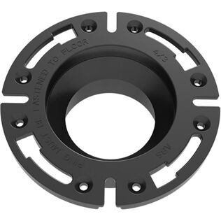 SEAFLO Universal Replacement RV Toilet 3" Floor Flange, Black