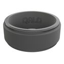 Men's Step Edge Polished Silicone Ring, Size 12 image number 1