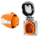 Combo Inlet & Connector, 50A 125/250V, Stainless Steel image number 0