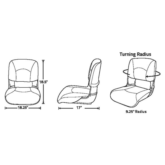 All-Weather Folding Seat, White image number 3