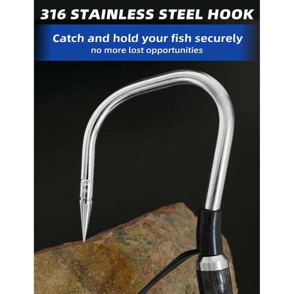 BLUEWING 6ft Carbon Fiber Gaff with 4in Stainless Steel Hook image number 3