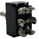 Chrome Plated Toggle Switch, On/Off/On, DPDT image number 1