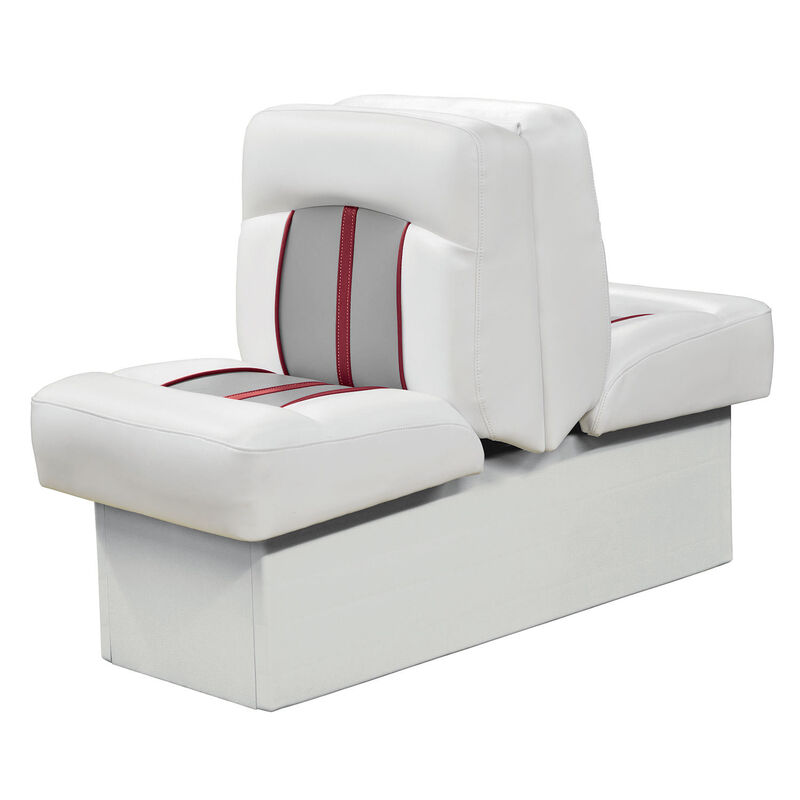Wise Pinnacle Series Back to Back Lounge, White/Gray/Red Piping image number 0