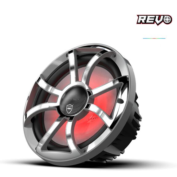 Wet Sounds REVO CX-10 XS-G-SS S2 10-inch High Output Component Style Coaxial Speakers with XS-Gunmetal Stainless Steel RGB Grilles image number 2