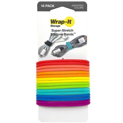 Silicone Bands, 16-Pack, Multi-Color