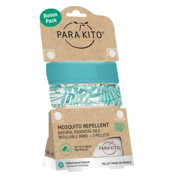 Mosquito Repellent Wristband Bonus (Foliage and Turquoise) image number 1
