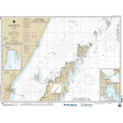 Maptech® NOAA Recreational Waterproof Chart-Upper Green Bay - Jackson Harbor and Detroit Harbor; Detroit Harbor; Jackson Harbor; Baileys Harbor, 14909