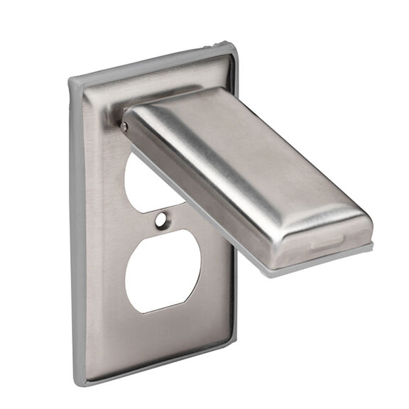 Weatherproof Stainless-Steel Duplex Outlet Cover image number 0